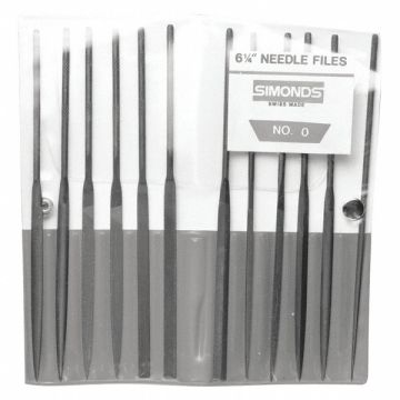 Needle File Set 6-1/4in.L Swiss Natural