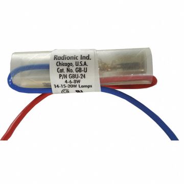 Glo Bulb Assembly 15-20W 2 to 14in Leads