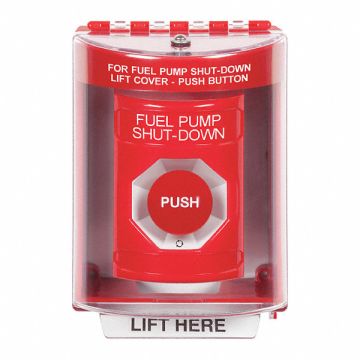 Fuel Pump Shutdown Push Button Red