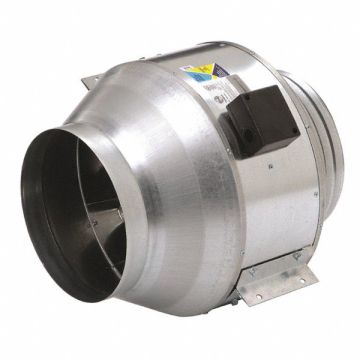 Steel 10 dia 15.5 H 12.5 WInlne Duct Fan