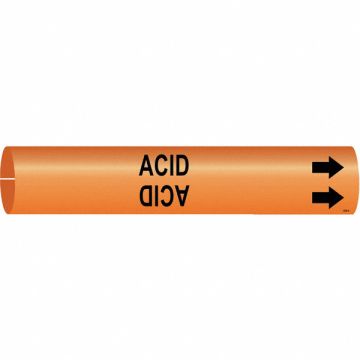 Pipe Marker Acid 2 13/16 in H 2 4/5 in W