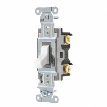 Wall Switch 20A White Toggle 1 to 2 HP