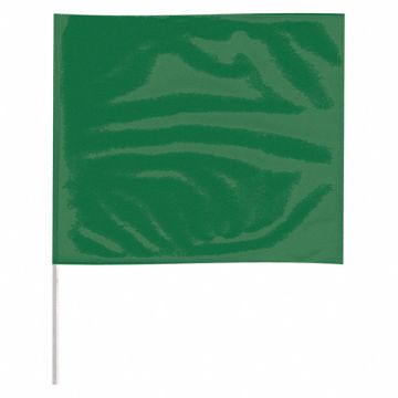 Marking Flag 18  Green PVC Staff PK100