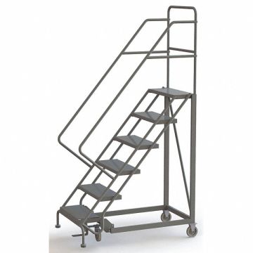 Rolling Ladder 6 Steps Perforated Tread