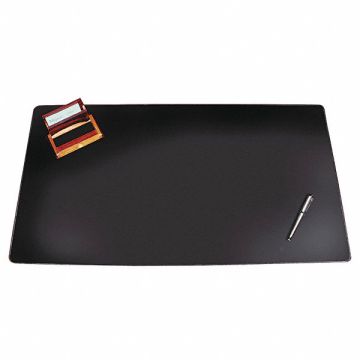 Desk Pad Black Leatherette Vinyl