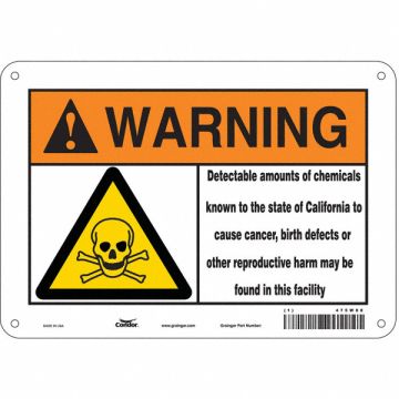 Safety Sign 10 Wx7 H 0.032 Thickness