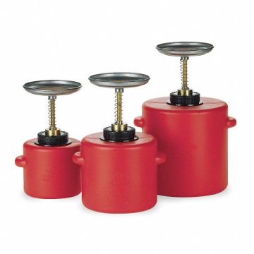 Plunger Can 1 qt. Polyethylene Red