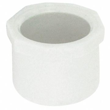 Cap Slip Fitting Connection White 1 Hole