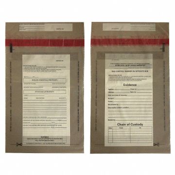 Evidence Bag Dual Sided 8 x 5 In PK100