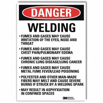 Danger Sign 7inx5in Reflective Sheeting