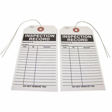 Inspection Record Tag 2-7/8 in W PK25