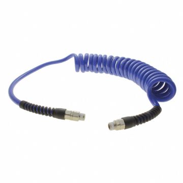 Coiled Air Hose Assembly 1/4 ID x 8 ft.