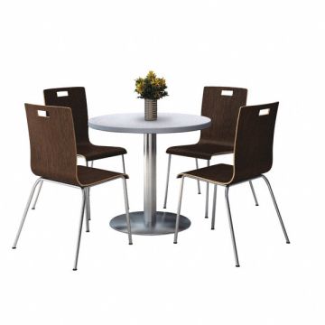 Breakroom Table And Chair Set Grey Neb