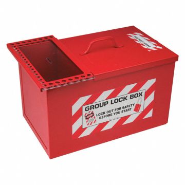 Group Lockout Box 34 Locks Max Red