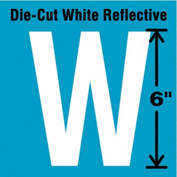 Die-Cut Reflective Letter Label W 6In H