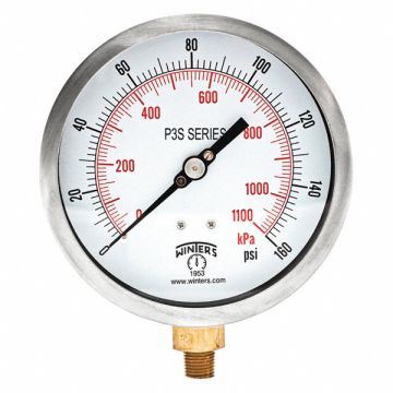 K4526 Pressure Gauge 4-1/2 Dial Size Black