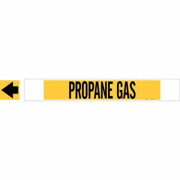 Pipe Marker Propane Gas 4 in H 24 in W
