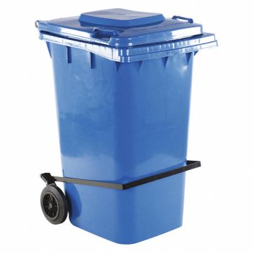 Blue Poly Trash Can W/ Lid Lifter