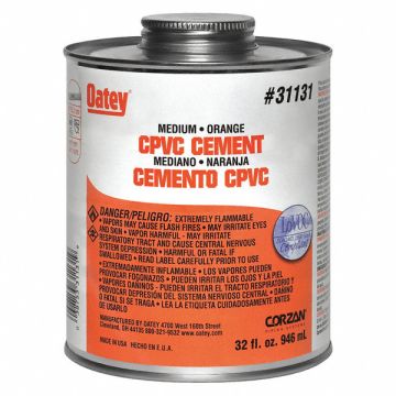 Pipe Cement 32 fl oz Orange