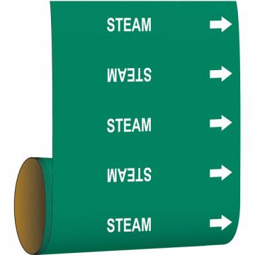 Pipe Marker Steam 30 ft H 8 in W
