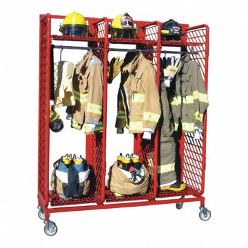 Turnout Gear Rack 2 Side 6 Compartment