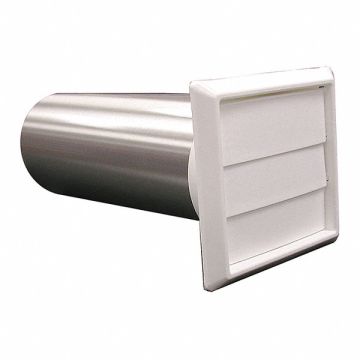 Dryer Vent Hood Asmbly Louvered 4 White