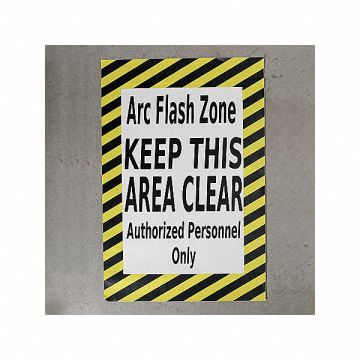 Floor Arc Flash Zone Sign 36x42in