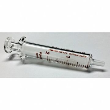 Reusable Glass Syringe Glass Luer 2 mL