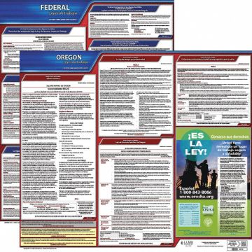 Labor Law Poster Kit OR Spanish 19 in W