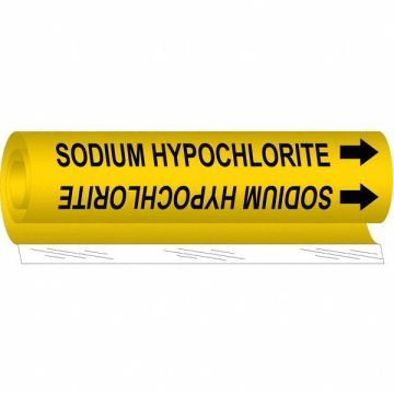 Pipe Mrkr Sdium Hypochlorite 5in H 8in W
