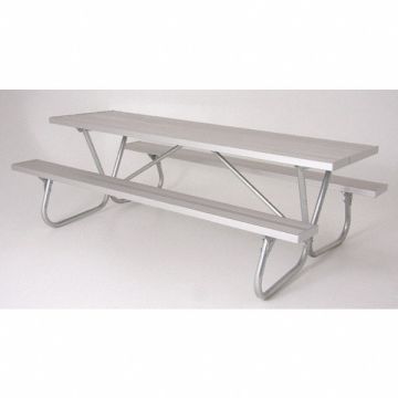 Picnic Table 96 W x68 D Silver