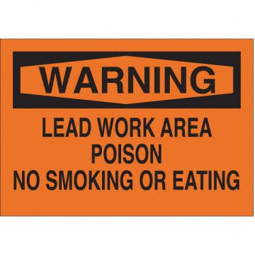 Safety Sign Label 3 1/2inx5in Polyester