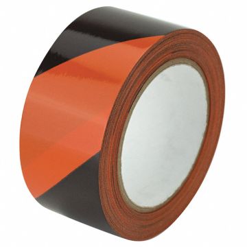 Floor Tape Black/Orange 2 inx108 ft Roll