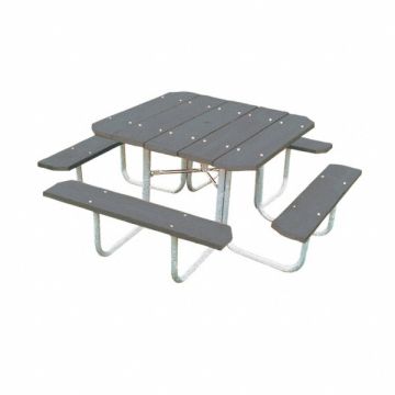 Picnic Table 76 W x76 D Gray