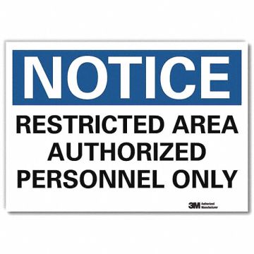 Notice Sign 10inx14in Reflctv Sheeting