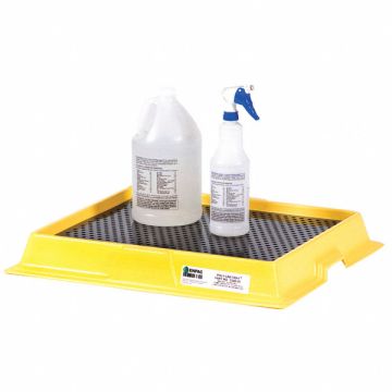 Spill Tray Black/Yellow 2.5 gal. HDPE