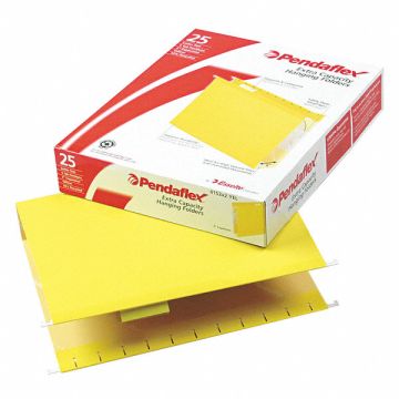 Letter File Folders Yellow PK25