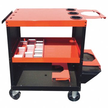 Welding Cart Casters 35 in H Red