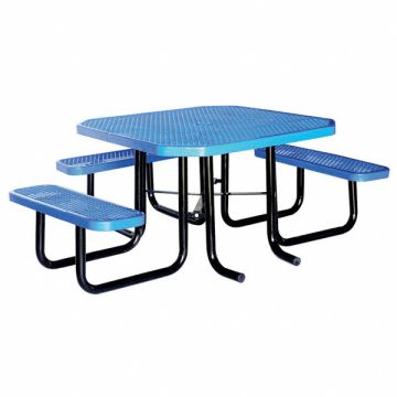 Picnic Table 80 W x62-1/2 D Blue