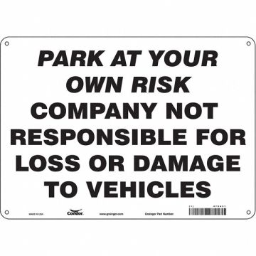 Theft Advisory Parking Sign 10 x 14