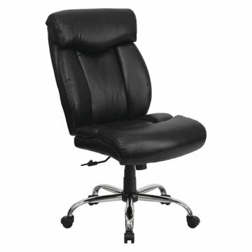 Executive Chair Black Seat Leather Back