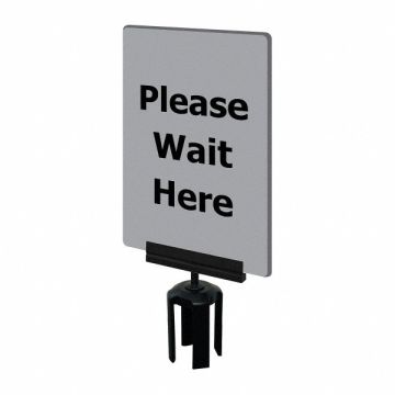Acrylic Sign Gray Please Wait Here