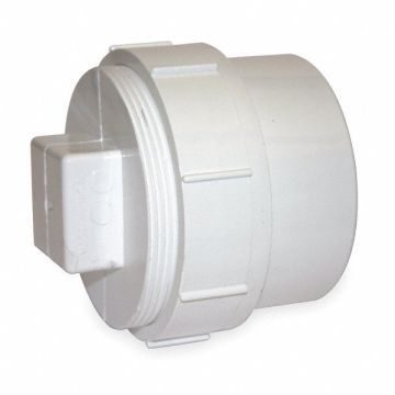 Cleanout Adapter with Plug 6 in PVC