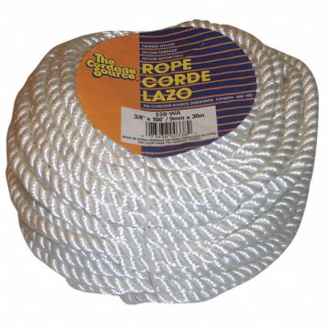 Rope 100ft Wht 580lb. Nylon