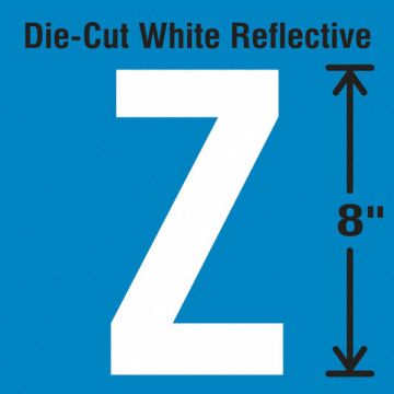 Die-Cut Reflective Letter Label Z