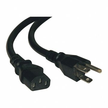 Power Cord 5-15P to C13 10A 18AWG 4ft
