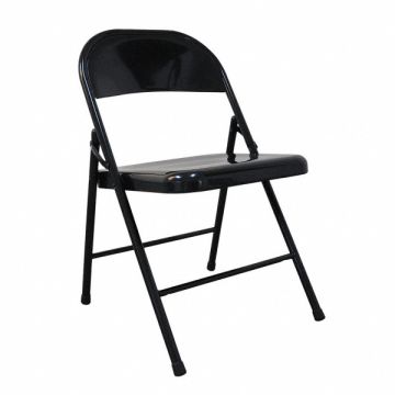 Folding Chair Steel Black 300 lb.