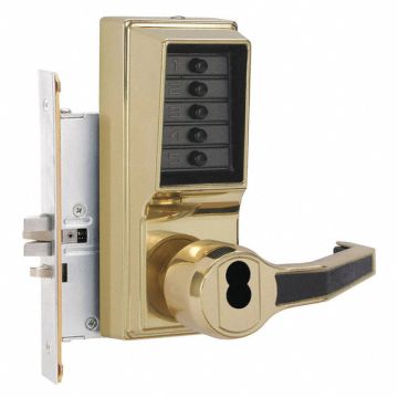 Push Button Lockset 8000 Bright Brass