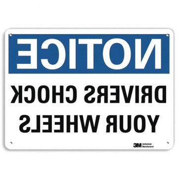 Notice Sign 7 in x 10 in Aluminum