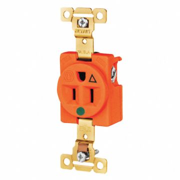 Receptacle Orng 15A 125VAC Single Outlet